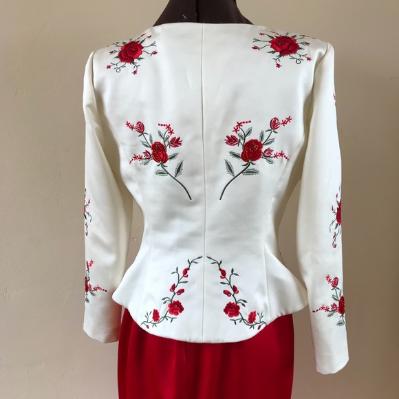 ❤️SOLD ❤️ VICTOR COSTA DESIGNER 2-PC GOWN - Picture 4 of 8